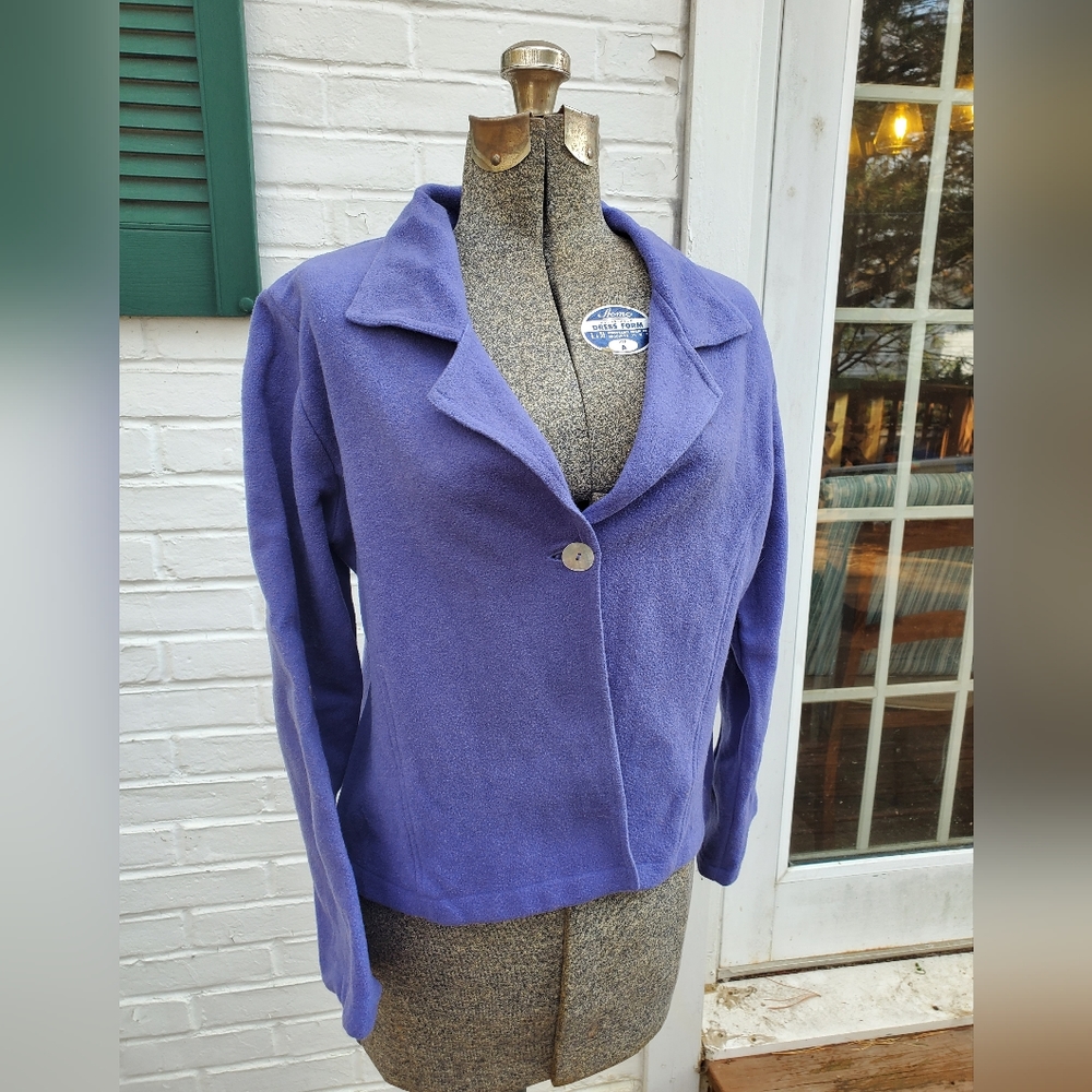 Periwinkle Purple Merino Wool Blazer Jacket S